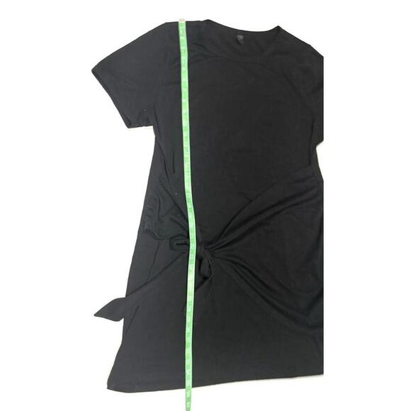 Shein Curve Women's Black Fitted Dress Tie Front Wrap Size 1XL Plus - Picture 5 of 9